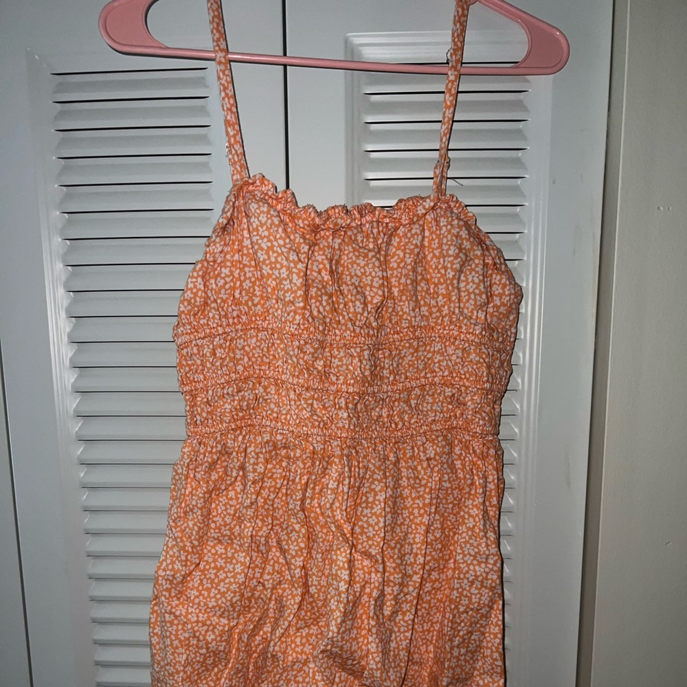 Wild Fable Orange and White Floral Dress